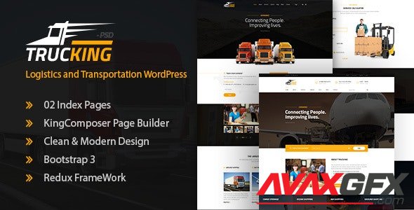 ThemeForest - Trucking v1.19 - Logistics and Transportation WordPress Theme - 19755650