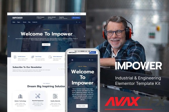ThemeForest - Impower v1.0.0 - Engineering and Industrial Template Kit - 30048604
