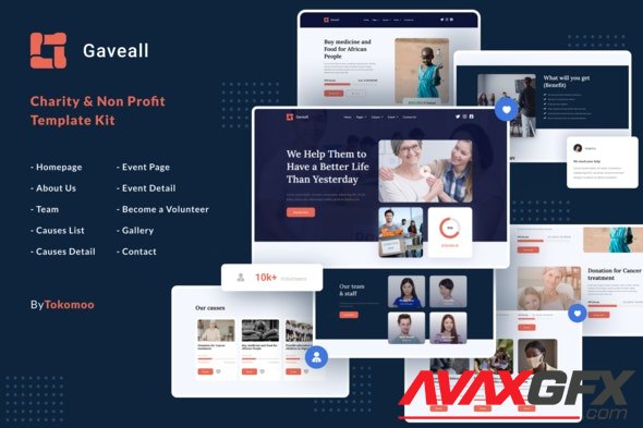 ThemeForest - Gaveall v1.0.1 - Charity Elementor Template Kit - 30092778