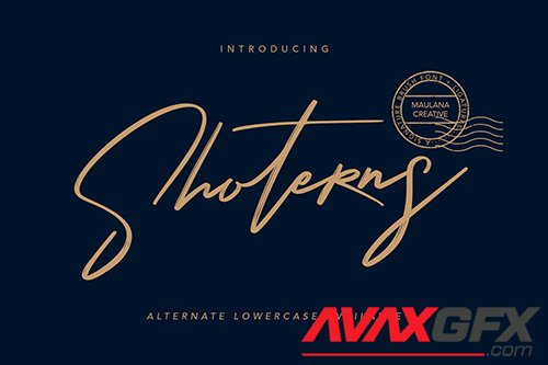 Shoterns Signature Brush Font