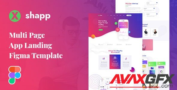 ThemeForest - Xshapp v1.0 - Multipage App Landing Figma Template - 29925243