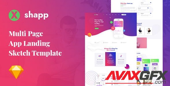 ThemeForest - Xshapp v1.0 - Multipage App Landing Sketch Template - 29851482