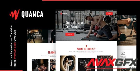 ThemeForest - Quanca v1.0 - Premium Gym Club HTML Template - 29342298