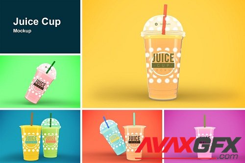 CreativeMarket - Juice Cups Mockup 5787213