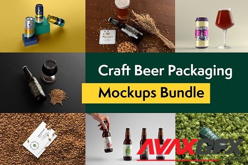 CreativeMarket - Craft Beer Packaging Mockups 5744421