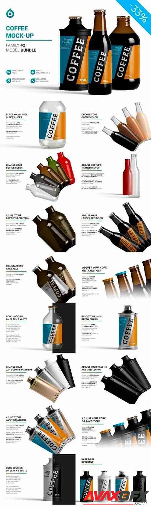 CreativeMarket - Coffee Bottle Jar Mockup 5755421