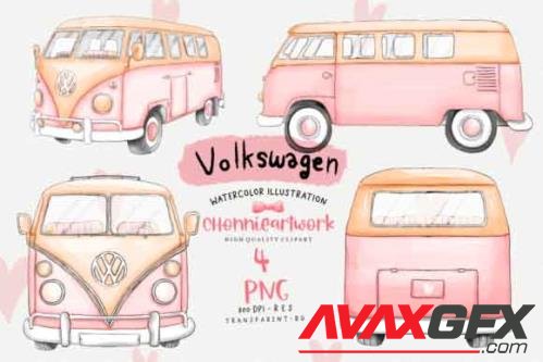 Pink Volkswagen Van Sublimation Bundle