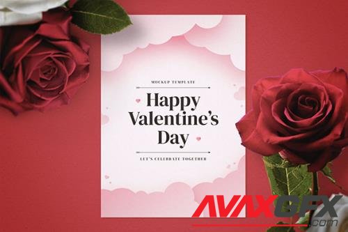 Valentine's Day Flyer Mockup Template