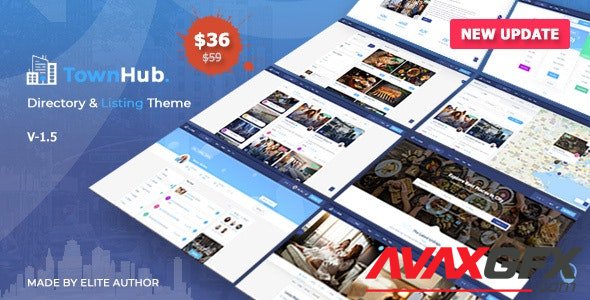 ThemeForest - TownHub v1.5.2 - Directory & Listing WordPress Theme - 25019571