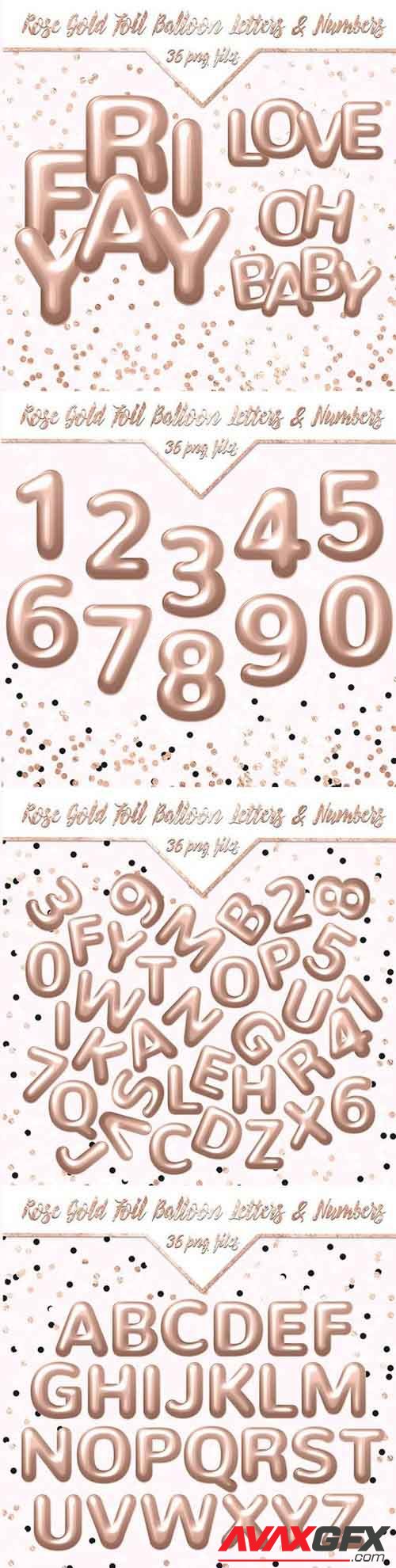 Rose Gold Foil Balloon Letters & Numbers - 1158291