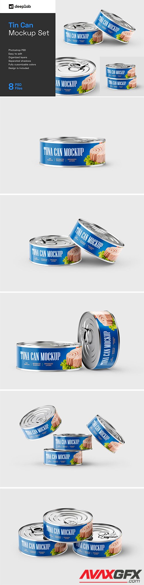 CreativeMarket - Tuna Tin Can Mockup Set - 5772456
