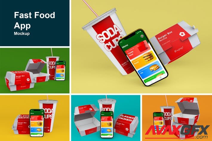 Elements - Fast Food App Mockup