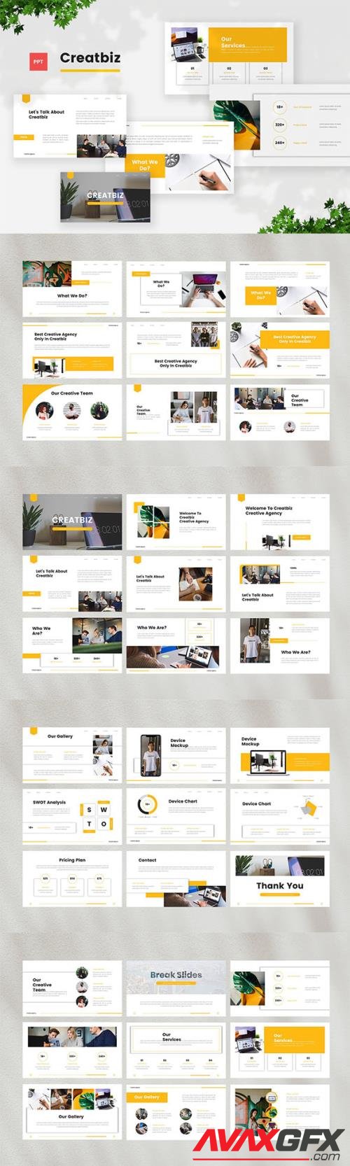 Creative Business Powerpoint, Keynote and Google Slides Template