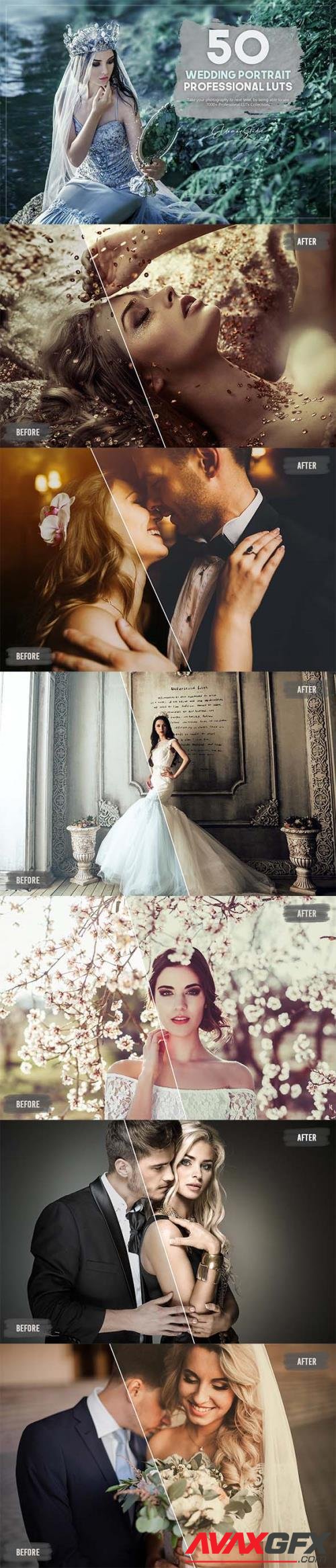 50 Wedding Portrait LUTs Pack