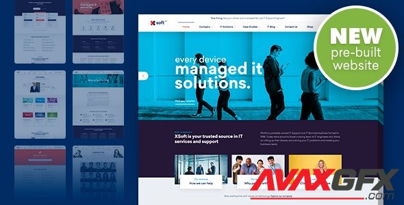 ThemeForest - Nanosoft v1.1.13 - WP Theme for IT Solutions and Services Company - 22064051