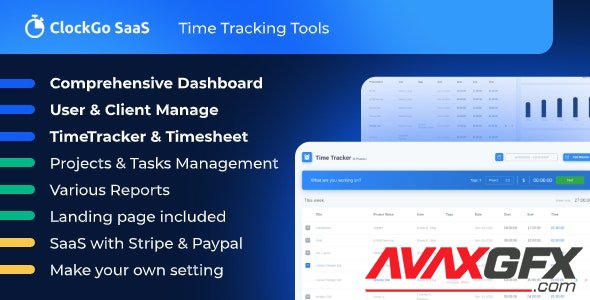 CodeCanyon - ClockGo SaaS v2.0.0 - Time Tracking Tool - 29855775 - NULLED