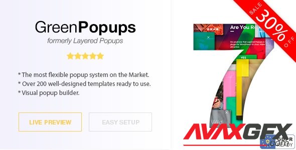 CodeCanyon - Popup Plugin for WordPress - Green Popups (formerly Layered Popups) v7.16 - 5978263