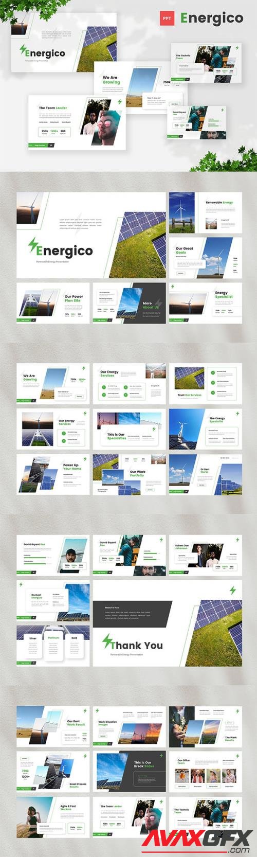 Renewable Energy Powerpoint, Keynote and Google Slides Template