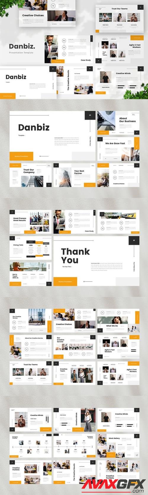 Business Powerpoint, Keynote and Google Slides Template