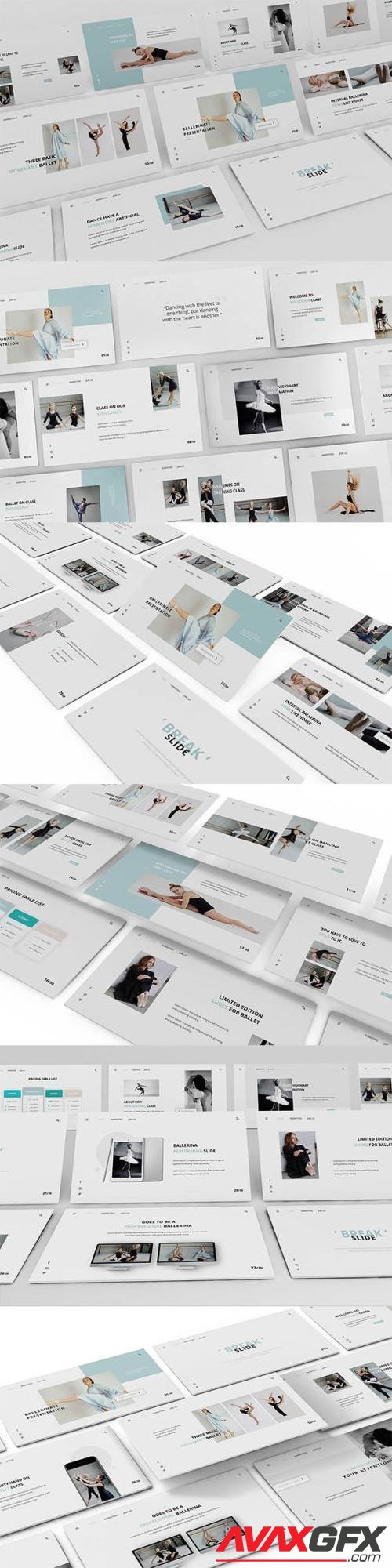 Ballerinate Powerpoint, Keynote and Google Slides Presentation Template