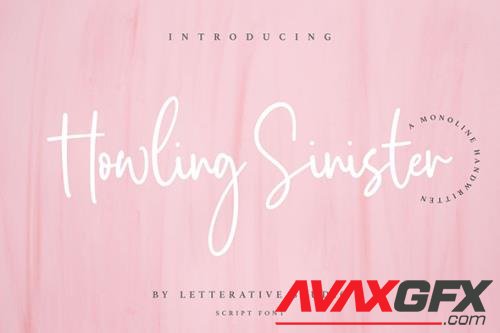 Howling Sinister Script Font YH