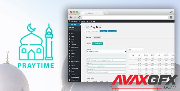 CodeCanyon - PrayTimes v1.0.1 - Islamic Prayer Time WordPress Plugin - 24130516