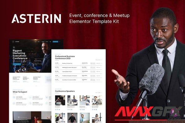 ThemeForest - Asterin v1.0.0 - Digital Event & Conference Elementor Template Kit - 30263360