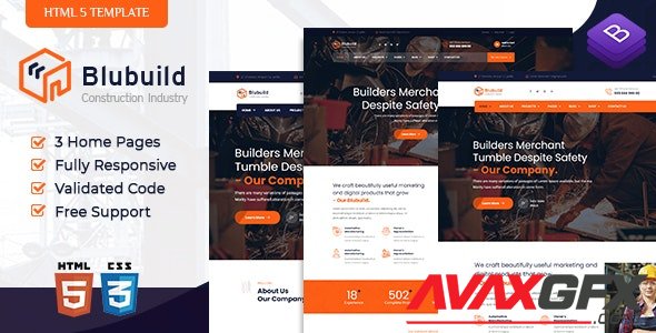 ThemeForest - BluBuild v1.0 - Industrial Construction HTML Template - 28099378