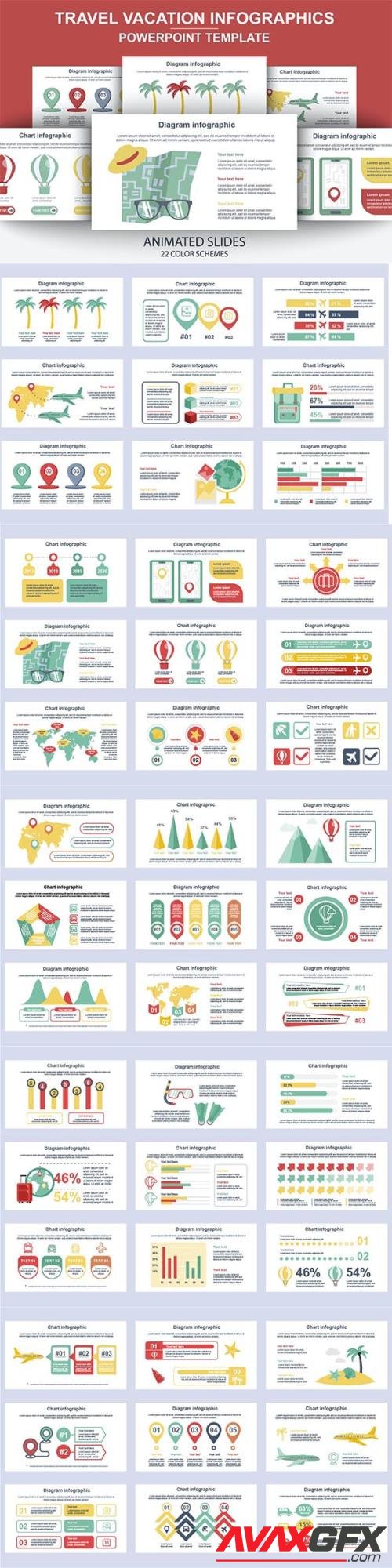 Travel Infographics Powerpoint Animated Slides 4FUY6WX