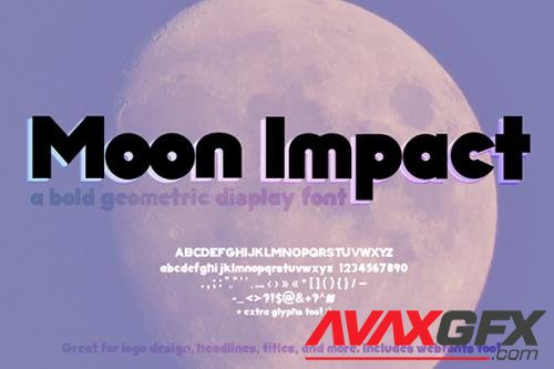 Moon Impact Font Bold (Geometric Font)