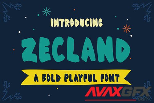Zecland - A Bold Playful Font
