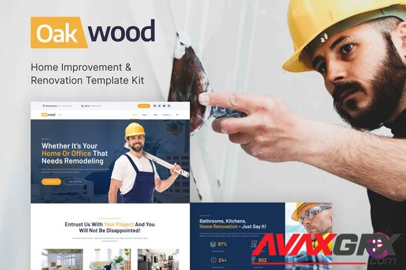 ThemeForest - Oakwood v1.0.0 - Home Improvement & Renovation Template Kit - 30273811