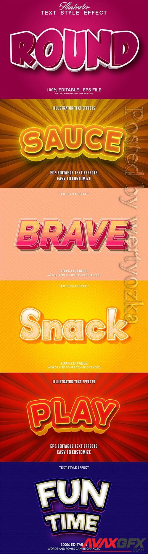 3d editable text style effect vector vol 229