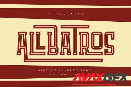 Allbatros | Vintage Layered Font