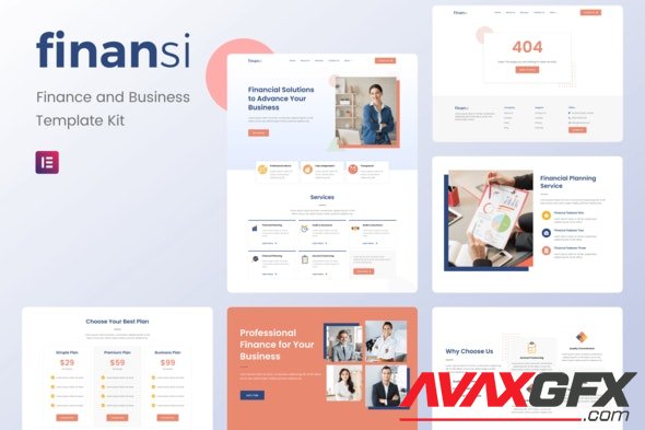 ThemeForest - Finansi v1.0.0 - Finance & Business Elementor Template Kit - 30265960