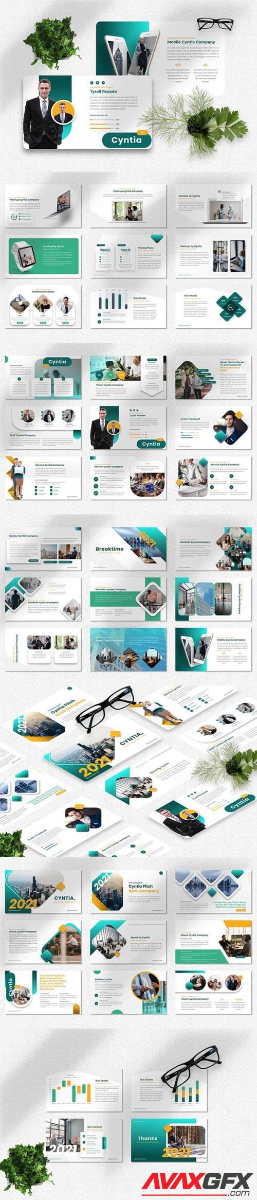 Cyntia - Pitch Deck Powerpoint Template