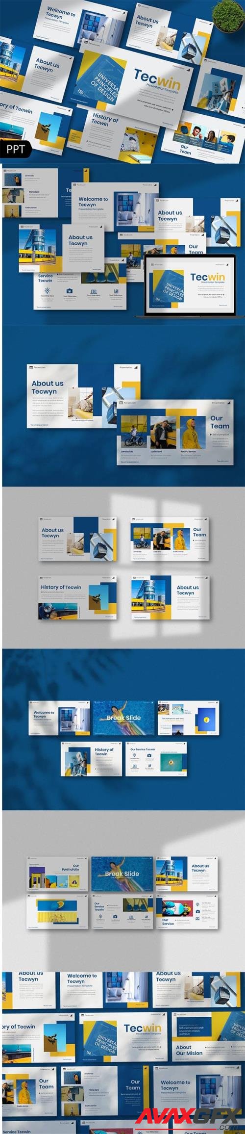 Tecwin Creative Powerpoint, Keynote and Google Slides Template