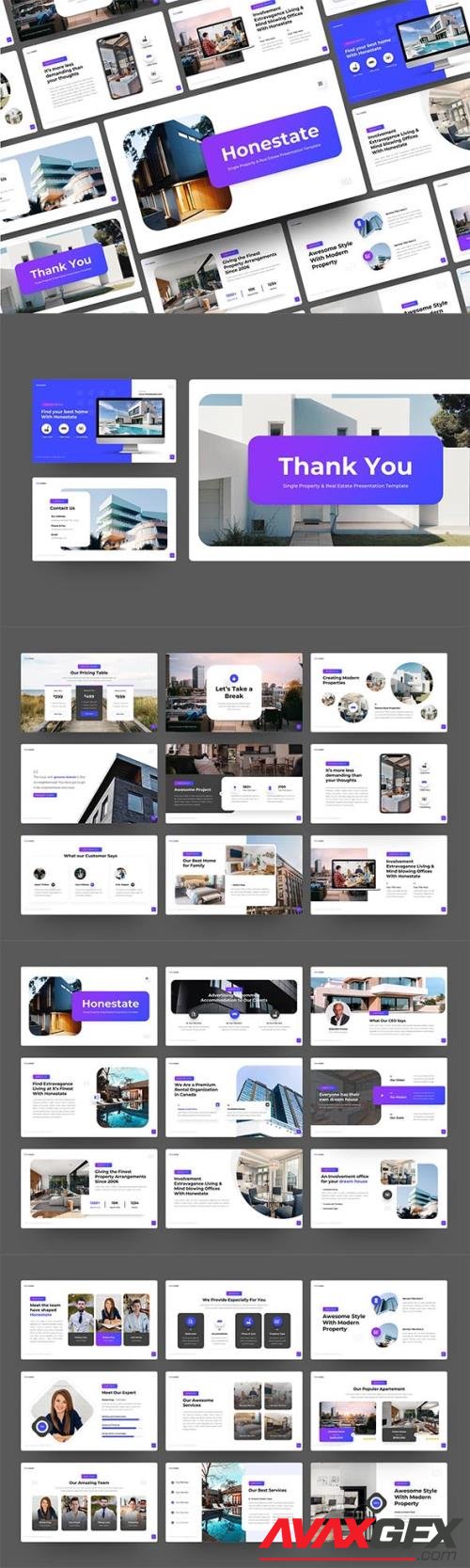 Single Property & Real Estate Powerpoint, Keynote and Google Slides Template
