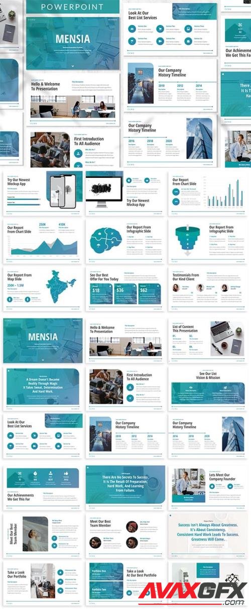 Mensia - Business Powerpoint, Keynote and Google Slides Template