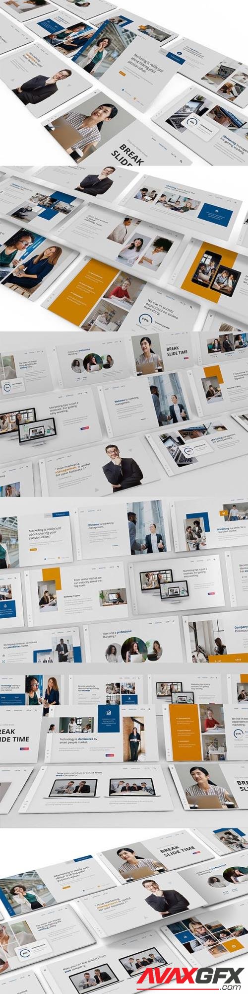 Market Power Powerpoint, Keynote and Google Slides Template