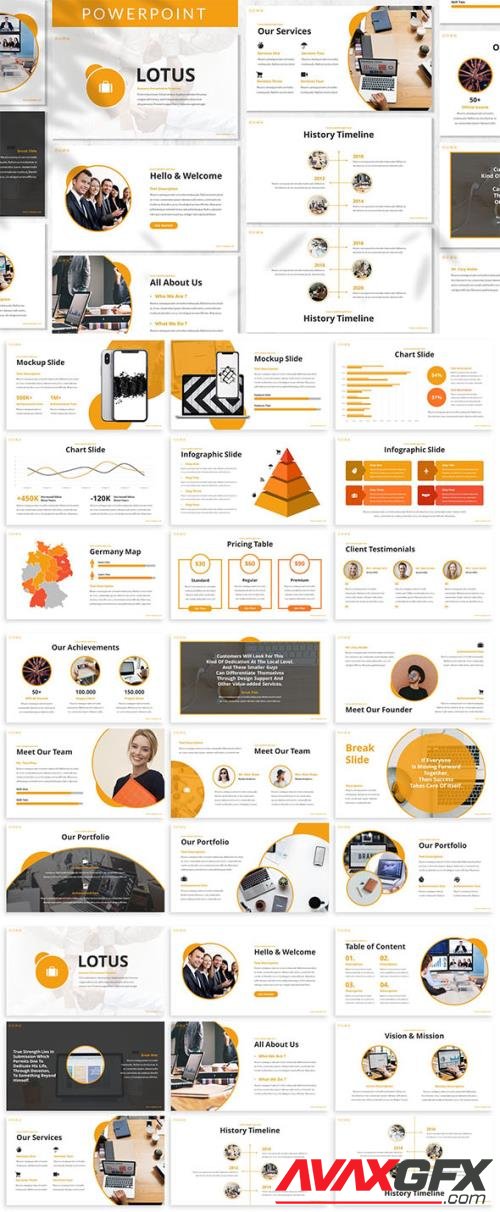 Lotus - Business Powerpoint, Keynote and Google Slides Template