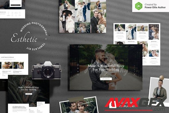 ThemeForest - Esthetic v1.0.0 - Wedding Photography Elementor Template Kit - 30320985