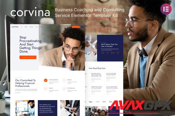 ThemeForest - Corvina v1.0.0 - Business Coaching & Consulting Service Elementor Template Kit - 30336692
