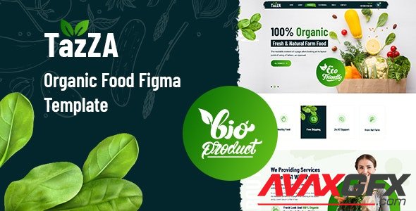 ThemeForest - TazZA v1.0 - Organic Food Figma Template - 28233789