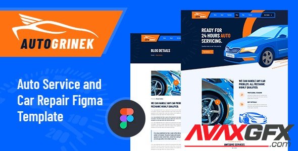 ThemeForest - Autogrinek v1.0 - Auto Service and Car Repair Figma Template - 28213008