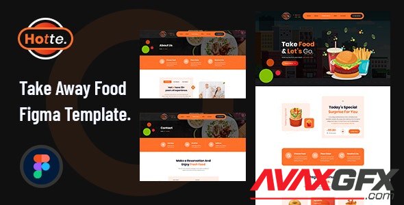 ThemeForest - Hotte v1.0 - Take Away Food Figma Template - 28285660