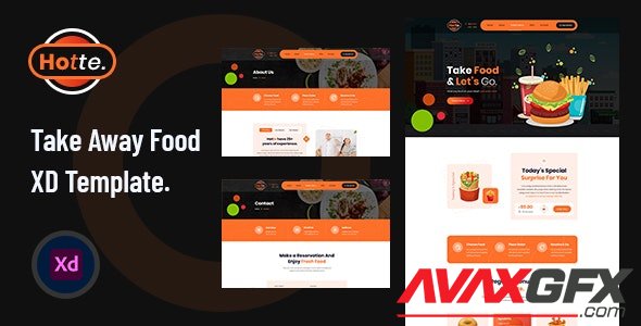 ThemeForest - Hotte v1.0 - Take Away Food XD Template - 28285737