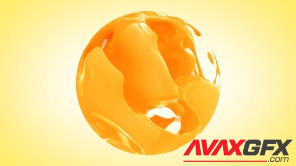 VideoHive - Orange Juice Splash In Sphere - 30274073