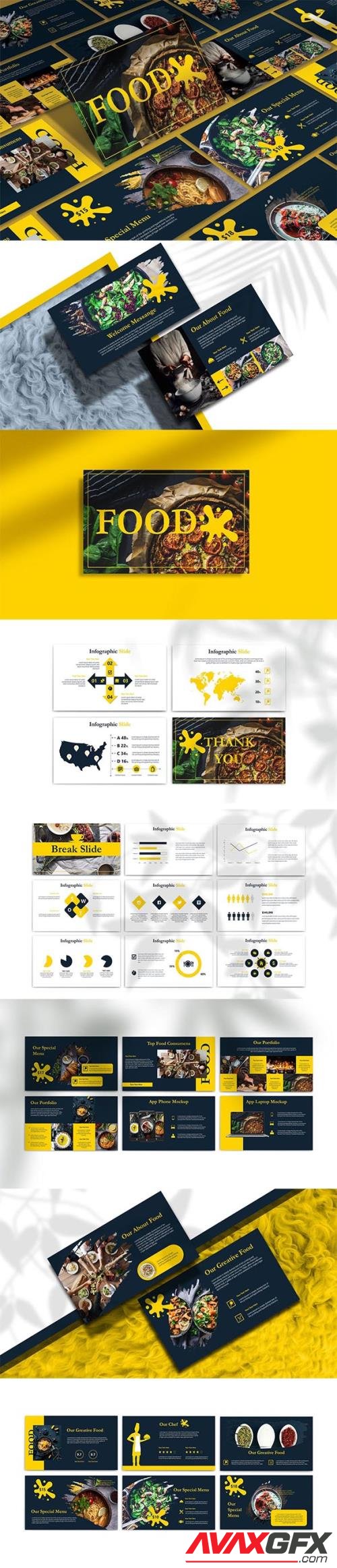 FOOD Powerpoint, Keynote and Google Slides Template
