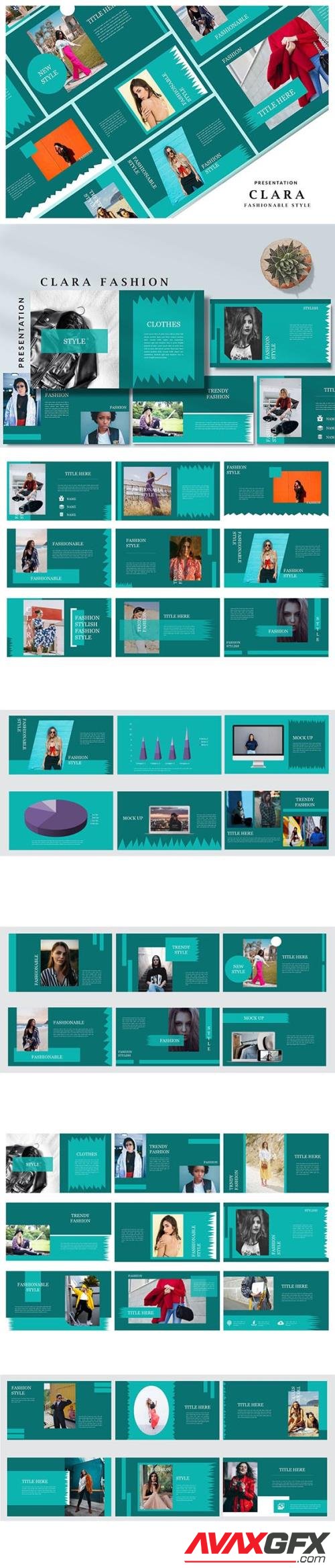 Clara Fashionable - Creative Powerpoint, Keynote and Google Slides Template